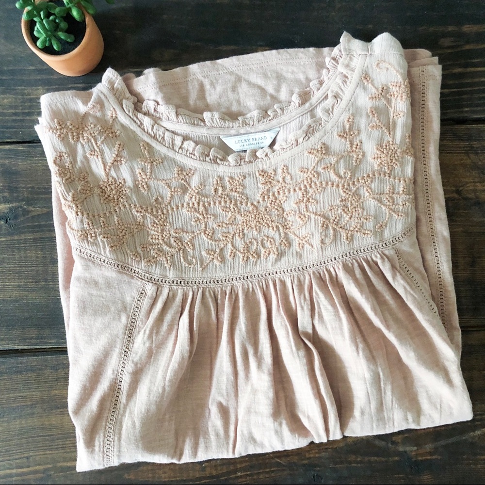 Lucky Brand Embroidered Top